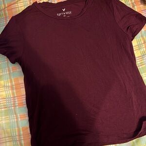 American Eagle Outfitters Soft & Sexy Maroon Tee